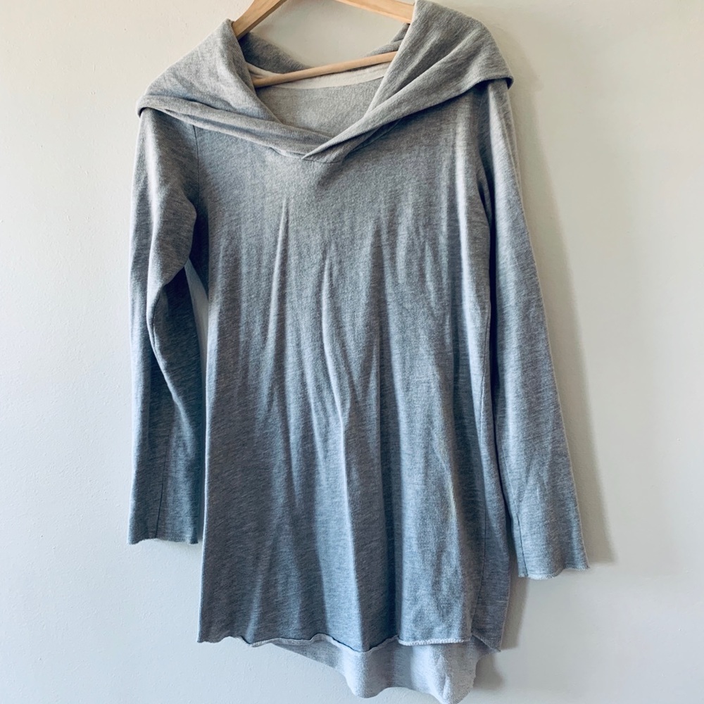Gray sweatshirt tunic
